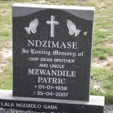 NDZIMASE Mzwandile Patric 1938-2007