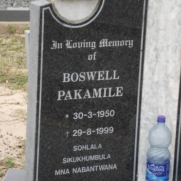 NDLEBE Boswell Pakamile 1950-1999