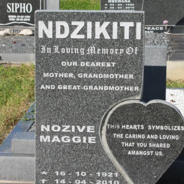 NDZIKITI Nozive Maggie 1921-2010