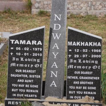 NDWAYANA Tamara 1979-2010 &amp; Makhakha 1966-2000