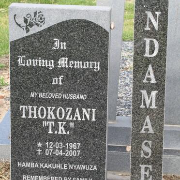 NDAMASE Thokozani 1967-2007