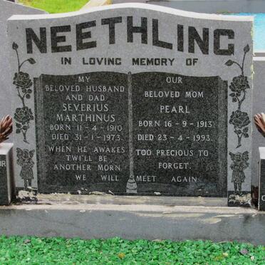 NEETHLING Severius Marthinus 1910-1973 &amp; Pearl 1913-1993