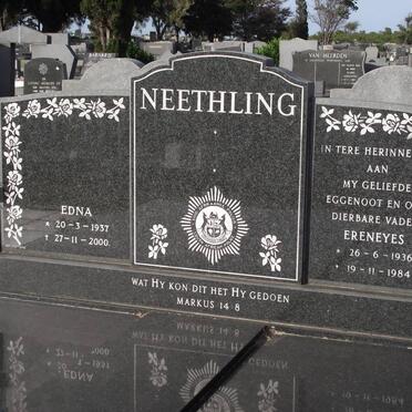 NEETHLING Ereneyes 1936-1984 &amp; Edna 1937-2000