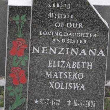 NENZINANA Elizabeth Matseko Xoliswa 1972-2005