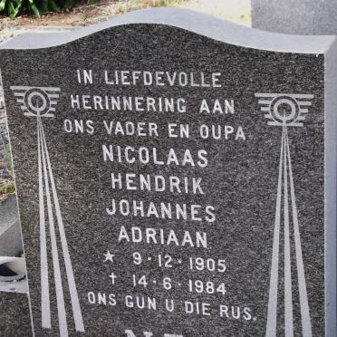 NEL Nicolaas Hendrik Johannes Adriaan 1905-1984