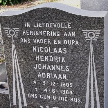 NEL Nicolaas Hendrik Johannes Adriaan 1905-1984