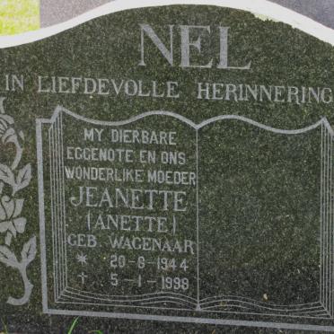 NEL Jeanette nee WAGENAAR 1944-1998