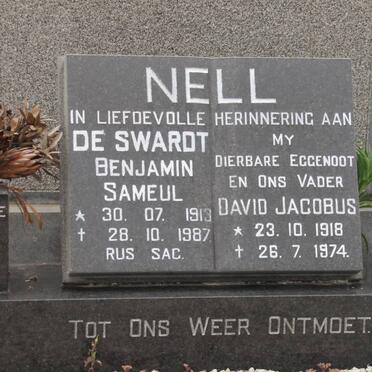 NELL David Jacobus 1918-1974 :: SWARDT Benjamin Sameul, de 1913-1987
