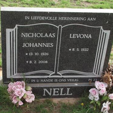 NELL Nicholaas Johannes 1926-2008 &amp; Levona 1932-