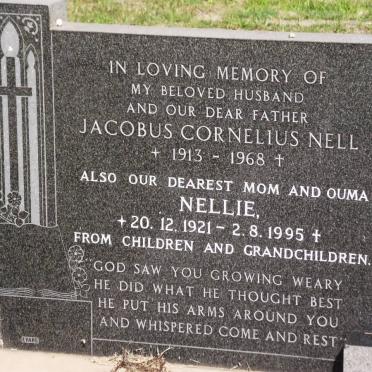 NELL Jacobus Cornelius 1913-1968 &amp; Nellie 1921-1995