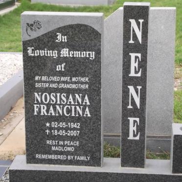 NENE Nosisana Francina 1942-2007