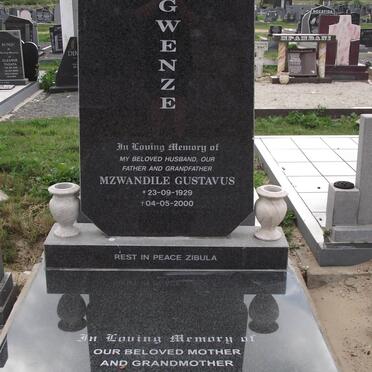 NGWENZE Mzwandile Gustavus 1929-2000 &amp; Tozama Glenrose 1931-2012