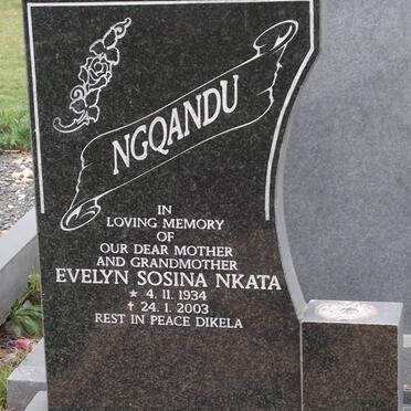 NGQANDU Evelyn Sosina Nkata 1934-2003