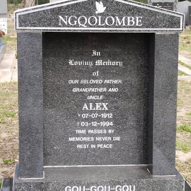 NGQOLOMBE Alex 1912-1994