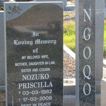 NGOQO Nozuko Priscilla 1982-2009