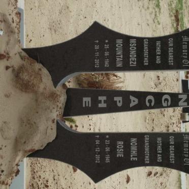 NGCAPHE Msondezi Mountain 1942-2012 &amp; Nomhle Rosie 1945-2012