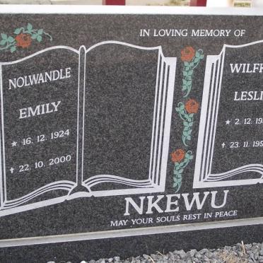 NIKEWU Wilfred Leslie 1920-1992 &amp; Nolwandle Emily 1924-2000