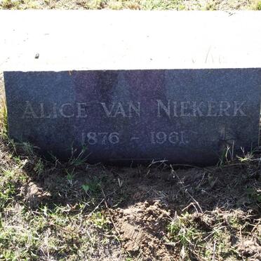 NIEKERK Alice, van 1876-1961