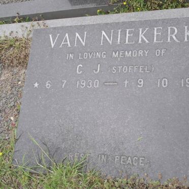 NIEKERK C.J., van 1930-1979