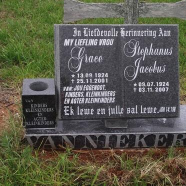 NIEKERK Grace, van 1924-2001 &amp; Stephanus Jacobus 1924-2007