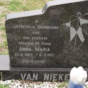 NIEKERK Anna Maria, van 1893-1971