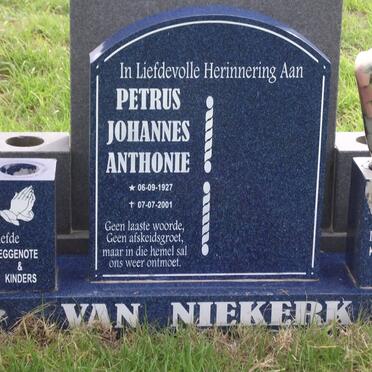 NIEKERK Petrus Johannes Anthonie, van 1927-2001
