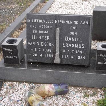 NIEKERK Hester, van 1936-1984 :: ERASMUS Daniel 1941-1984