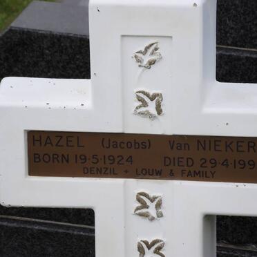 NIEKERK Hazel, van nee JACOBS 1924-1994