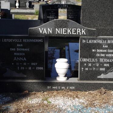 NIEKERK Cornelius Hermanus, van 1926-1980 &amp; Anna Magreta 1927-2000