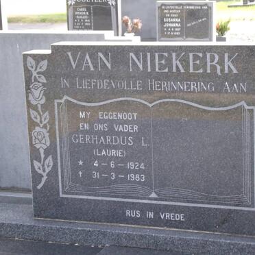 NIEKERK Gerhardus L., van 1924-1983