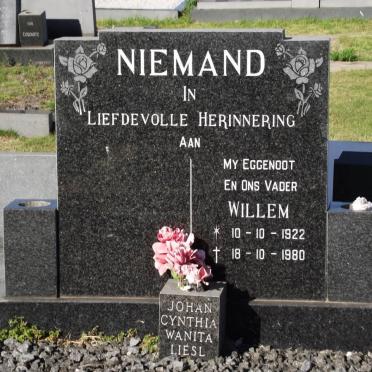 NIEMAND Willem 1922-1980