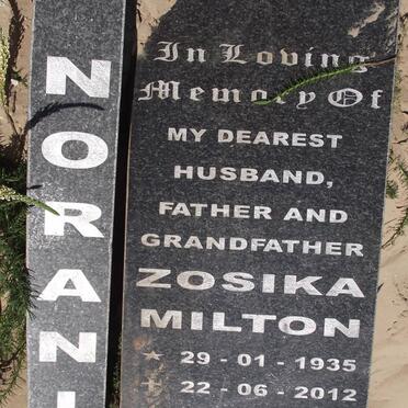 NORANI Zosika Milton 1935-2012