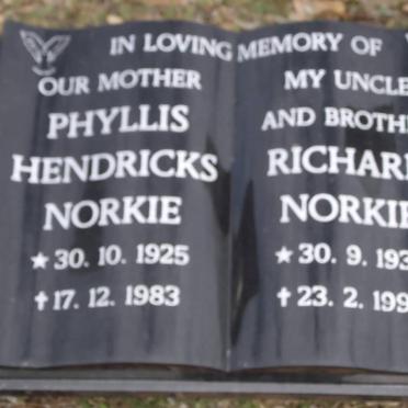NORKIE Phyllis Hendricks 1925-1983 :: NORKIE Richard 1932-1993