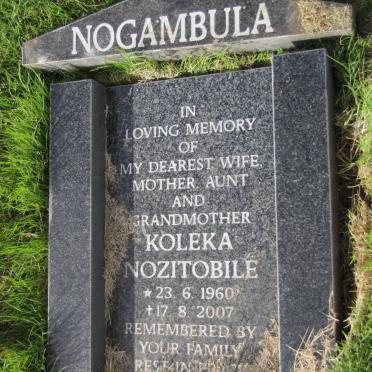 NOGAMBULA Koleka Nozitobile 1960-2007