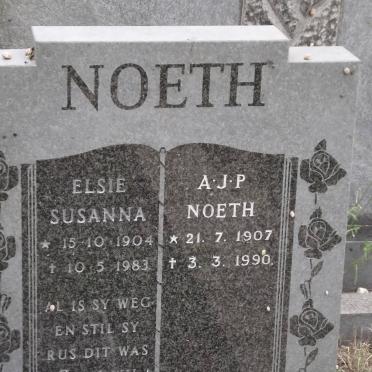NOETH Elsie Susanna 1904-1983 &amp; Abraham J.P. 1907-1996