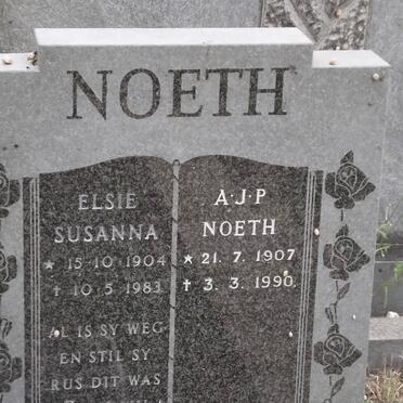 NOETH Elsie Susanna 1904-1983 &amp; Abraham J.P. 1907-1996
