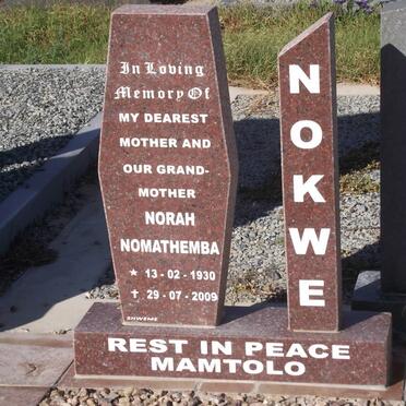 NOKWE Norah Nomathemba 1930-2009