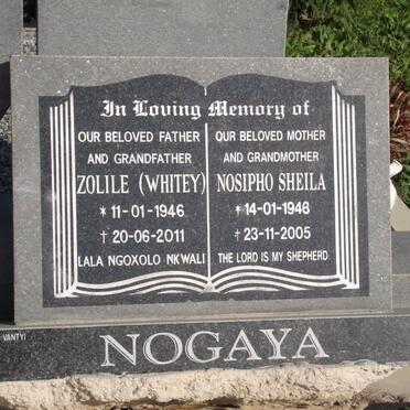 NOGAYA Gladstone Zolile 1946-2011 &amp; Nosipho Sheila 1946-2005