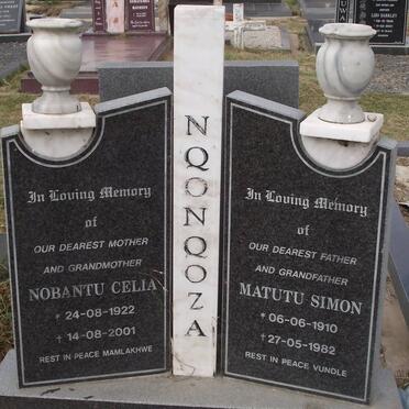 NQONQOZA Matutu Simon 1910-1982 &amp; Nobantu Celia 1922-2001