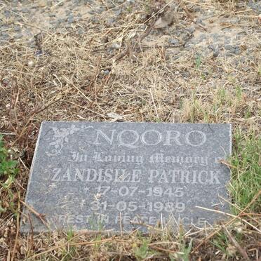 NQORO Zandisile Patrick 1945-1989