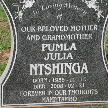 NTSHINGA Pumla Julia 1958-2008