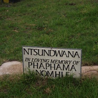 NTSUNDWANA Phaphama Nomhle 1981-2001