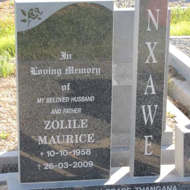 NXAWE Zolile Maurice 1958-2009