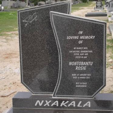NXAKALA Nontobantu Rosie 1935-2012