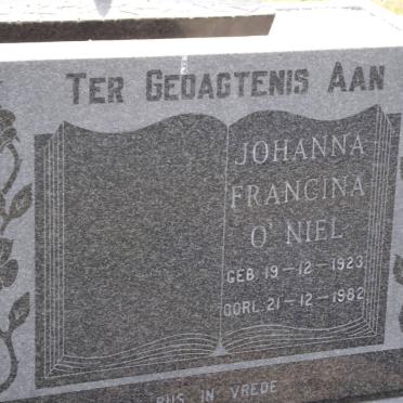 O'NIEL Johanna Francina 1923-1982