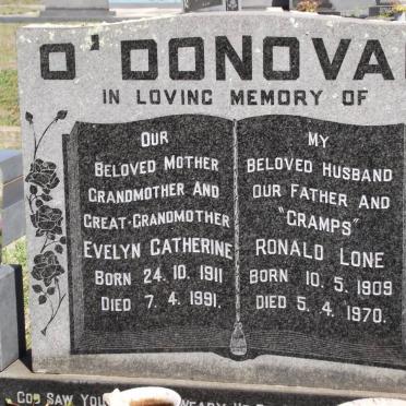 O'DONOVAN Ronald Lone 1909-1970 &amp; Evelyn Catherine 1911-1991