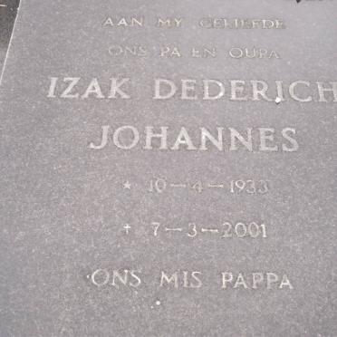 O'NEIL Izak Dederich Johannes 1933-2001