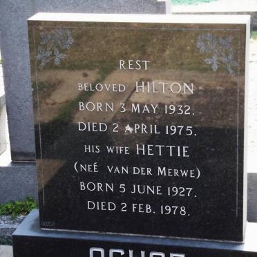 OCHSE Hilton 1932-1975 &amp; Hettie VAN DER MERWE 1927-1978