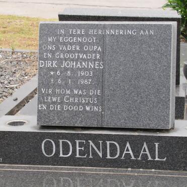ODENDAAL Dirk Johannes 1903-1987