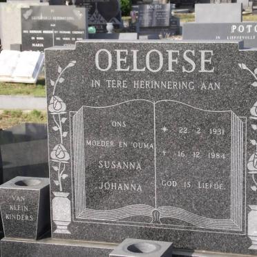 OELOFSE Susanna Johanna 1931-1984